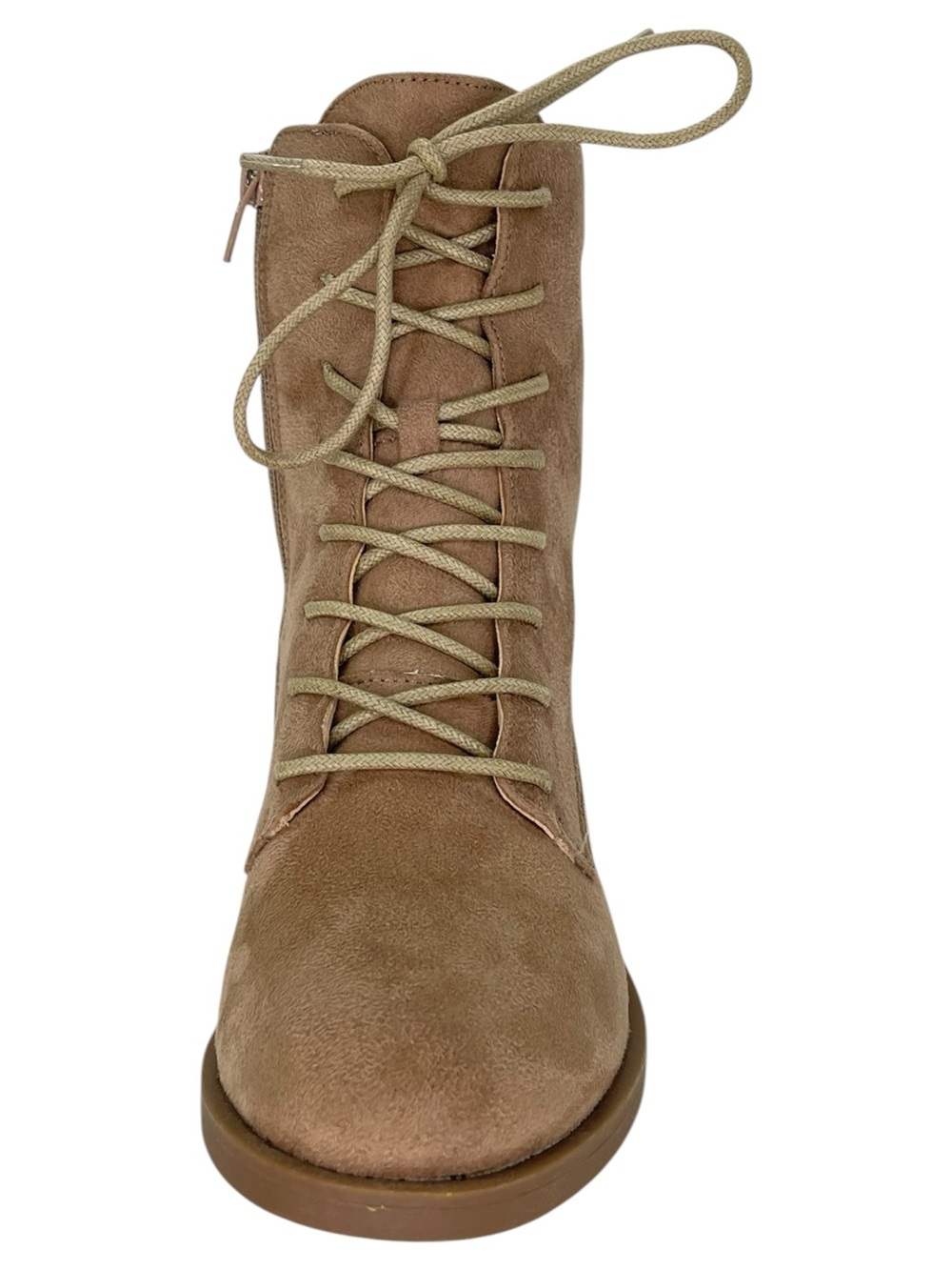 Journee Collection Vienna Taupe Microsuede Womens Ankle Boots Size 7M - Picture 6 of 11